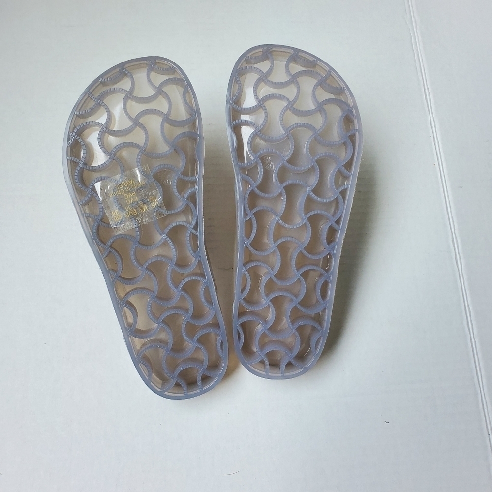Circus by Sam Edelman White Jelly Slip On Sandals Size 8 - Picture 5 of 6